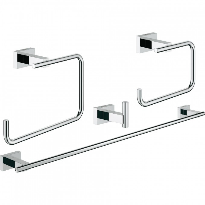 Набор аксессуаров GROHE ESSENTIALS CUBE (4 предмета), хром () 40778001 Набор аксессуаров GROHE ESSENTIALS CUBE (4 предмета), хром () 40778001