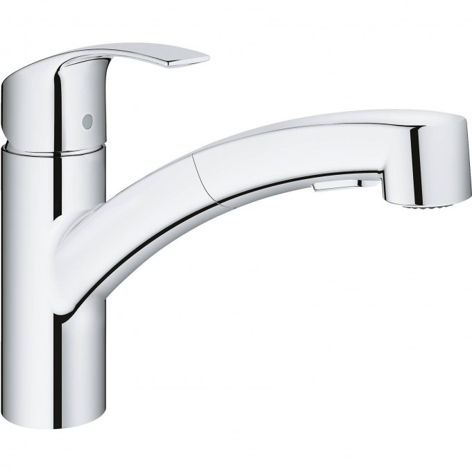 Смеситель для кухни GROHE EUROSMART NEW с выдвижным изливом, низкий излив, хром 30305000 Смеситель для кухни GROHE EUROSMART NEW с выдвижным изливом, низкий излив, хром 30305000