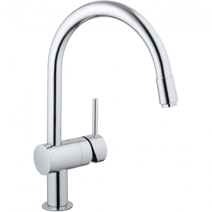 Смеситель для кухни GROHE MINTA с выдвижным C-изливом, хром () 32918000 Смеситель для кухни GROHE MINTA с выдвижным C-изливом, хром () 32918000