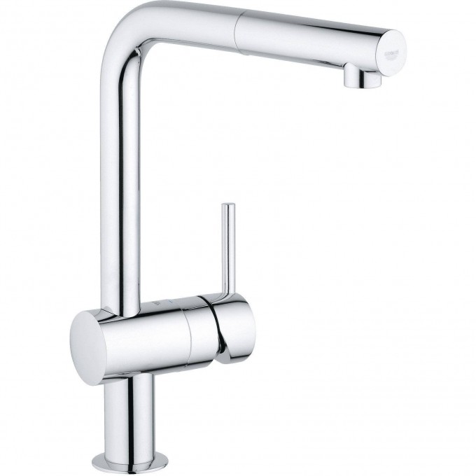 Смеситель для кухни GROHE MINTA с выдвижным L-изливом, хром 32168000 Смеситель для кухни GROHE MINTA с выдвижным L-изливом, хром 32168000