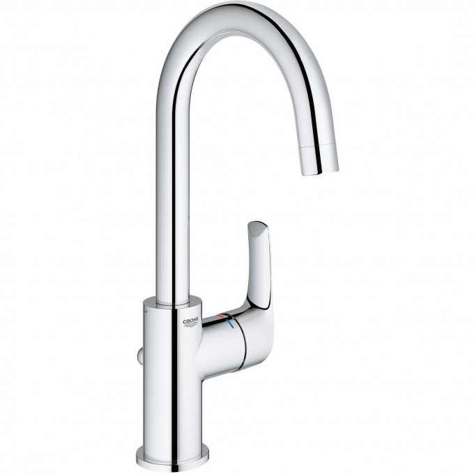 Смеситель для раковины GROHE EUROSMART NEW с высоким изливом и донным клапаном, L-size, хром 23537002 Смеситель для раковины GROHE EUROSMART NEW с высоким изливом и донным клапаном, L-size, хром 23537002