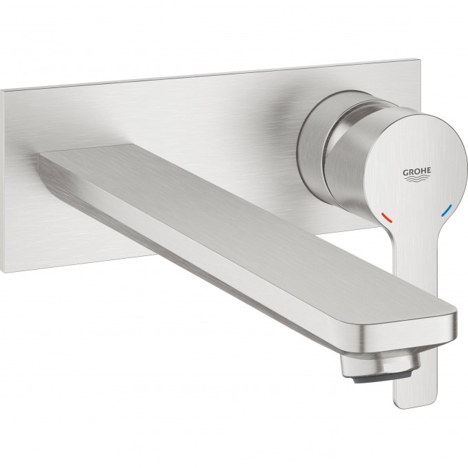 Внешняя часть смесителя для раковины GROHE LINEARE NEW на 2 отверстия, вынос 207 мм, суперсталь 23444DC1 Внешняя часть смесителя для раковины GROHE LINEARE NEW на 2 отверстия, вынос 207 мм, суперсталь 23444DC1